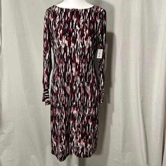 Nine West Dresses & Skirts - NWT Nine West 3/4 sleeve "raisin multi" stripe dress size 6